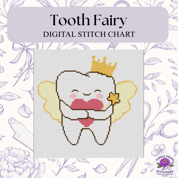 Tooth Fairy Digital Needlepoint Chart - PDF Download