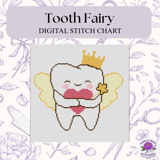 Tooth Fairy Digital Needlepoint Chart - PDF Download