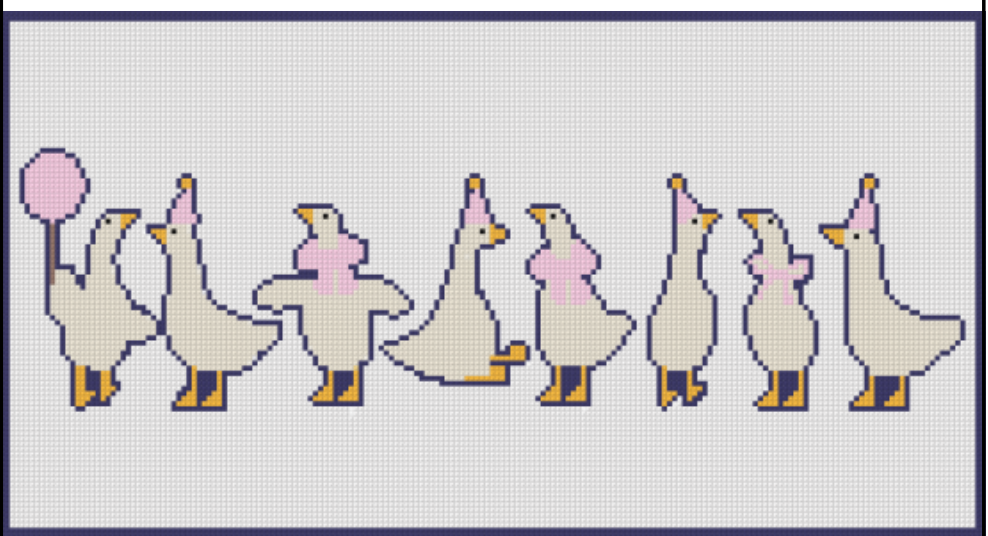 Silly Goose Name Pillow - 8 LETTER Digital Needlepoint Chart - PDF Download.
