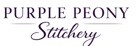 Purple Peony Stitchery